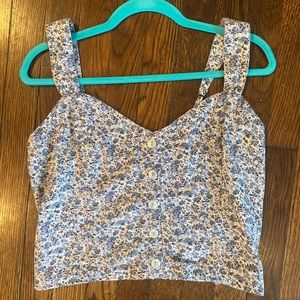 NWT Floral linen tank, size L